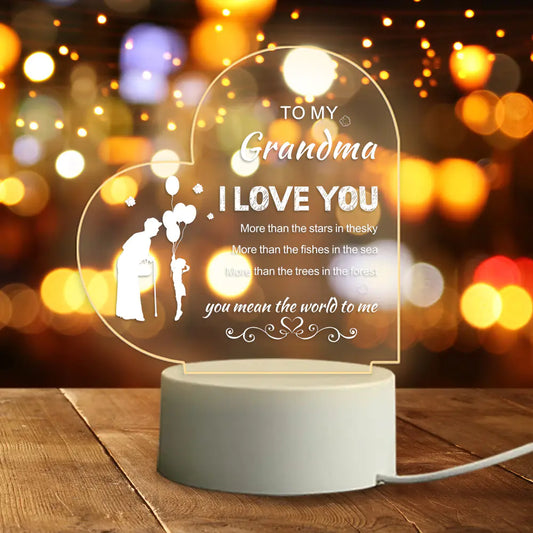 3D Night Light for Grandma - Creative Gift Idea