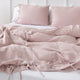 Deep Rose linen pillowcase with ties