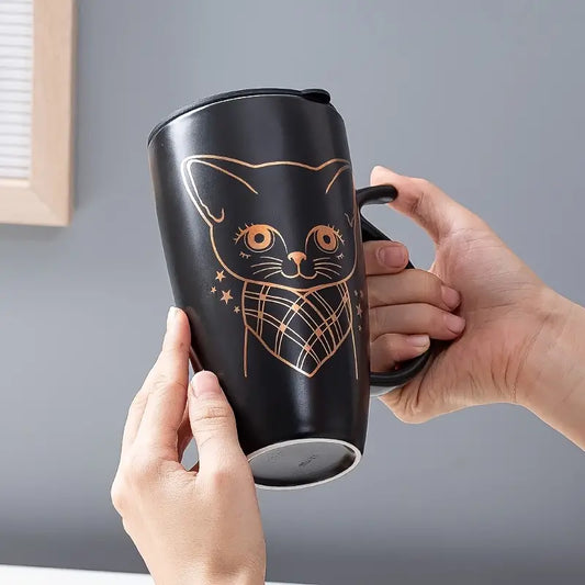 Creative Cute Cat Mug - Large Capacity Ceramic Cup